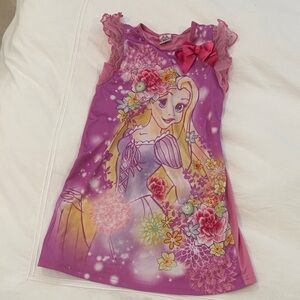 Disney Purple Rapunzel Kids Nightgown with Pink Accents
